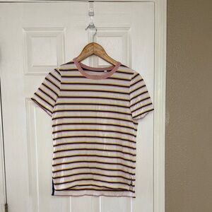 Boden Multicolor Striped Short Sleeve Tee